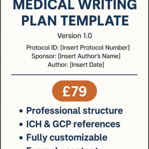 Medical Writing Plan Template – ICH & GCP Compliant