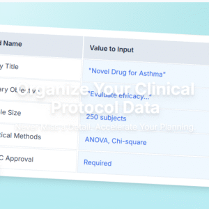 Protocol Planner™: Clinical Study Data Organizer