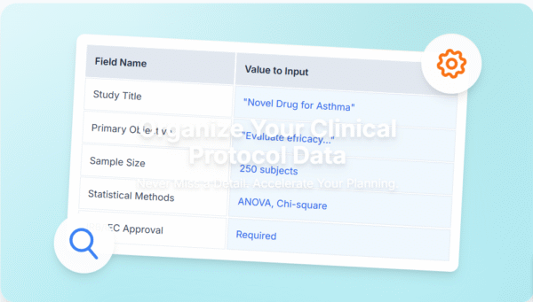 Protocol Planner™: Clinical Study Data Organizer